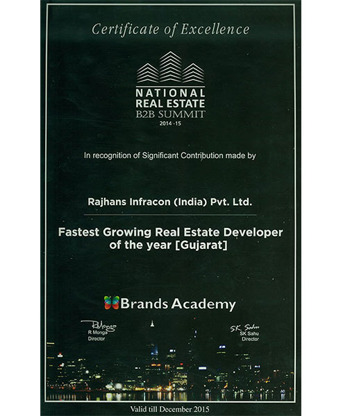 Fastest Growing Real Estate Developer of the Year [Gujarat]