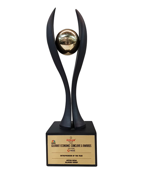 Entrepreneur of the year - Jayesh Desai, Rajhans Group. Gujarat Economic Conclave and Awards (CNBC) recognises Mr. Jayesh Desai as Entrepreneur of the year 2018