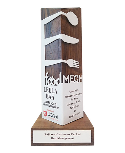 Ace of Food Industry - Food Mech Asia's Leela Baa Awards for 'Best Management' in the Confectionary category